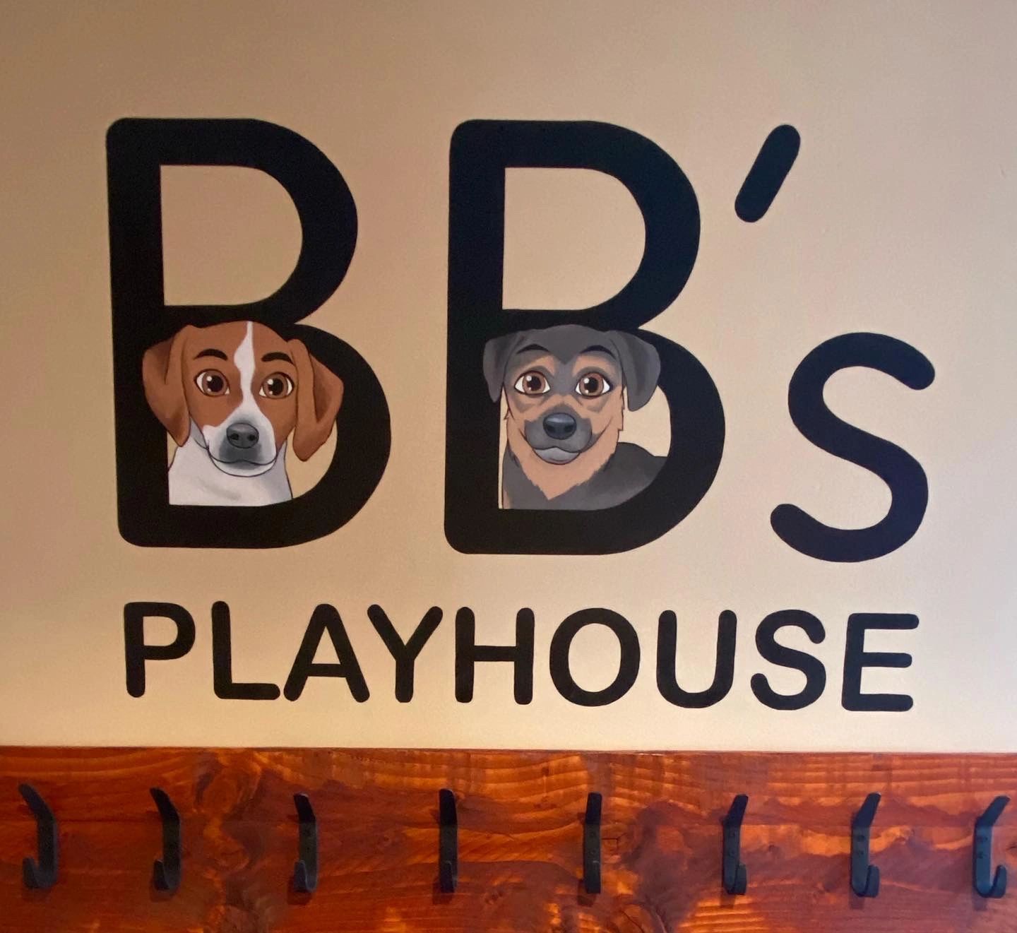 Hand-painted interior logo